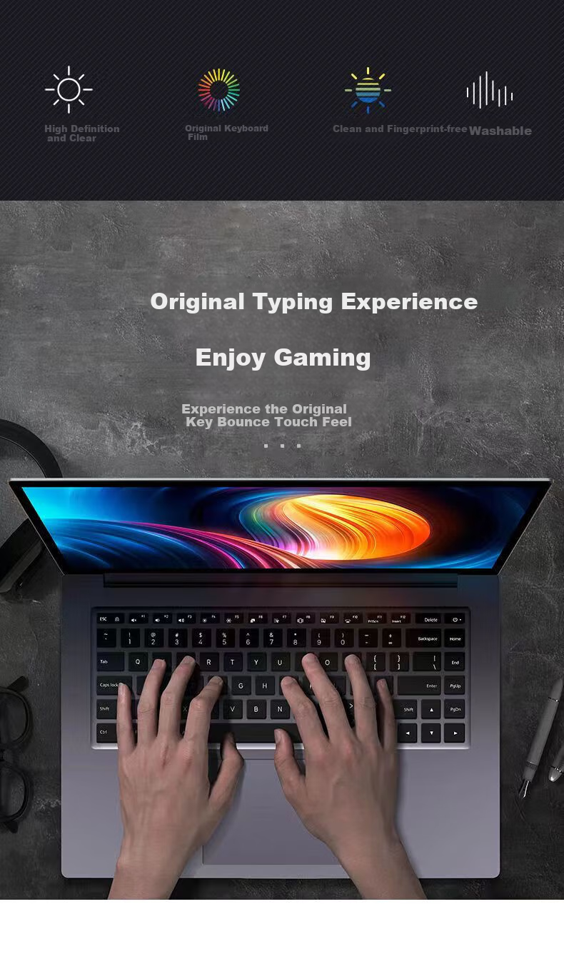 Aigo Compatible Mechanical Revolution Jiaolong16/Xiaomi Redmi G 2021 Ryzen Edition TPU Keyboard Cover 6