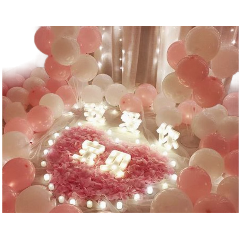 Yuanhui Romantic Proposal Confession Room Indoor Decoration, Baby I Love You Fake Flower Petals, Wedding Room Creative Decoration, Valentine's Day