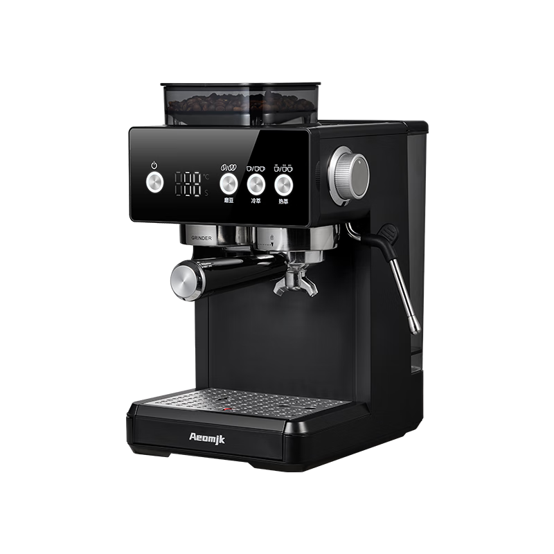 AEOMJK Aimo Ke Coffee Machine, Cold And Hot Dual Extraction, Integrated Grinding, Italian CM5540 Black, Semi-Automatic, Powerful Steam Milk Frother Coffee Maker
