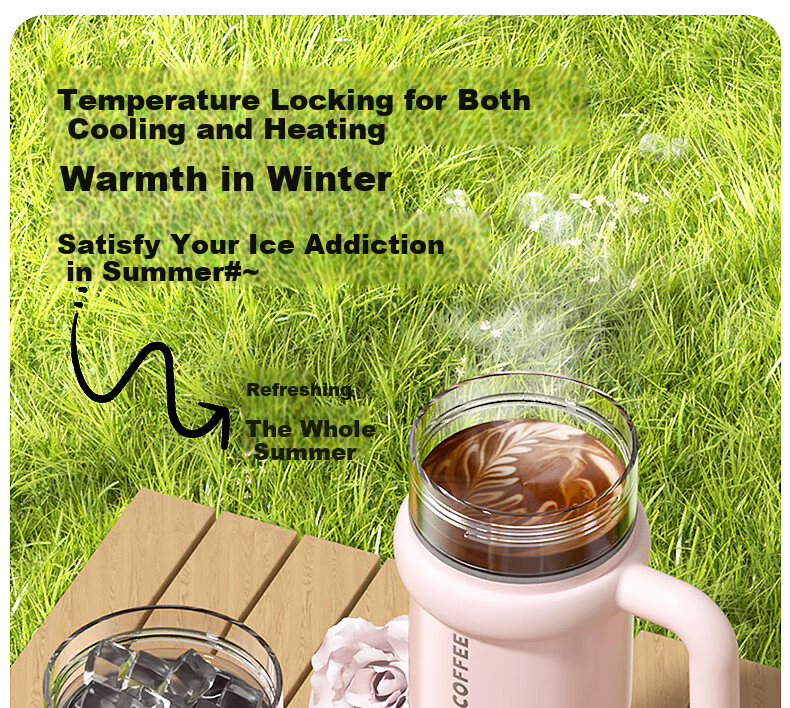 COSTA Giant Large Capacity Insulated Water Bottle Straw Cup Stainless Steel Ice Mug for Men and Women Student New Year Gift 10