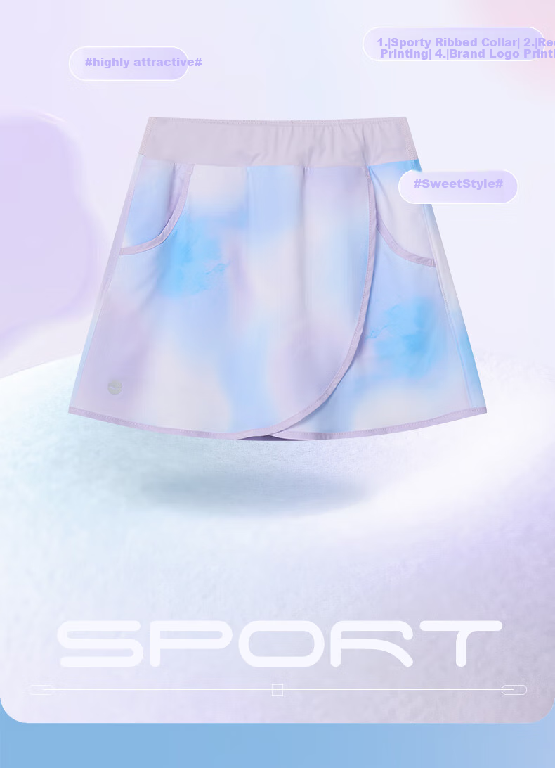 ERKE Girls' Skirt for Older Children, Summer Outdoor Sports Skirt for Kids, Dream Purple, Size 130 3