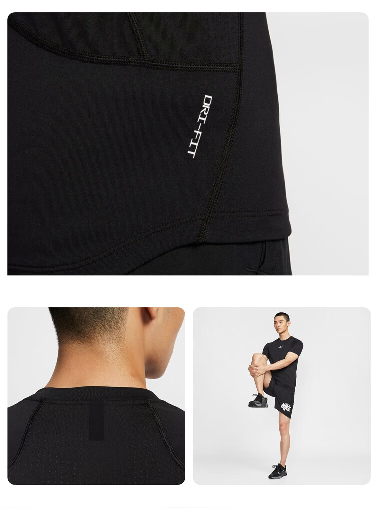 NIKE Men's Short-Sleeve T-Shirt, Knitted Crew Neck, Trendy And Fashionable, Simple And Versatile, HV0410-084 Gray, L 3