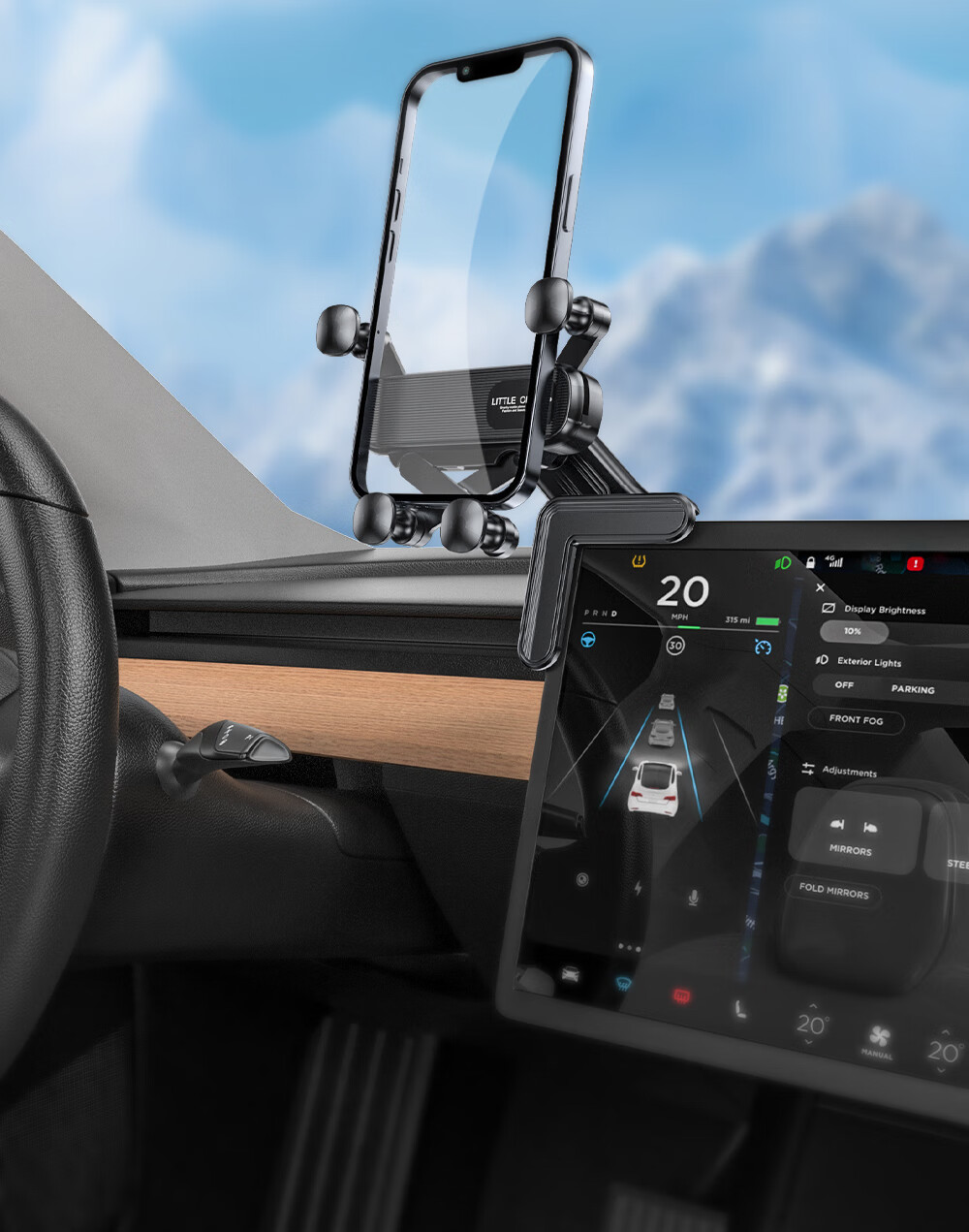 Dijialun New Car Screen Phone Navigation Mount for New Energy Vehicles, Sturdy Display Stand That Doesn't Fall Off And Is Universal 3