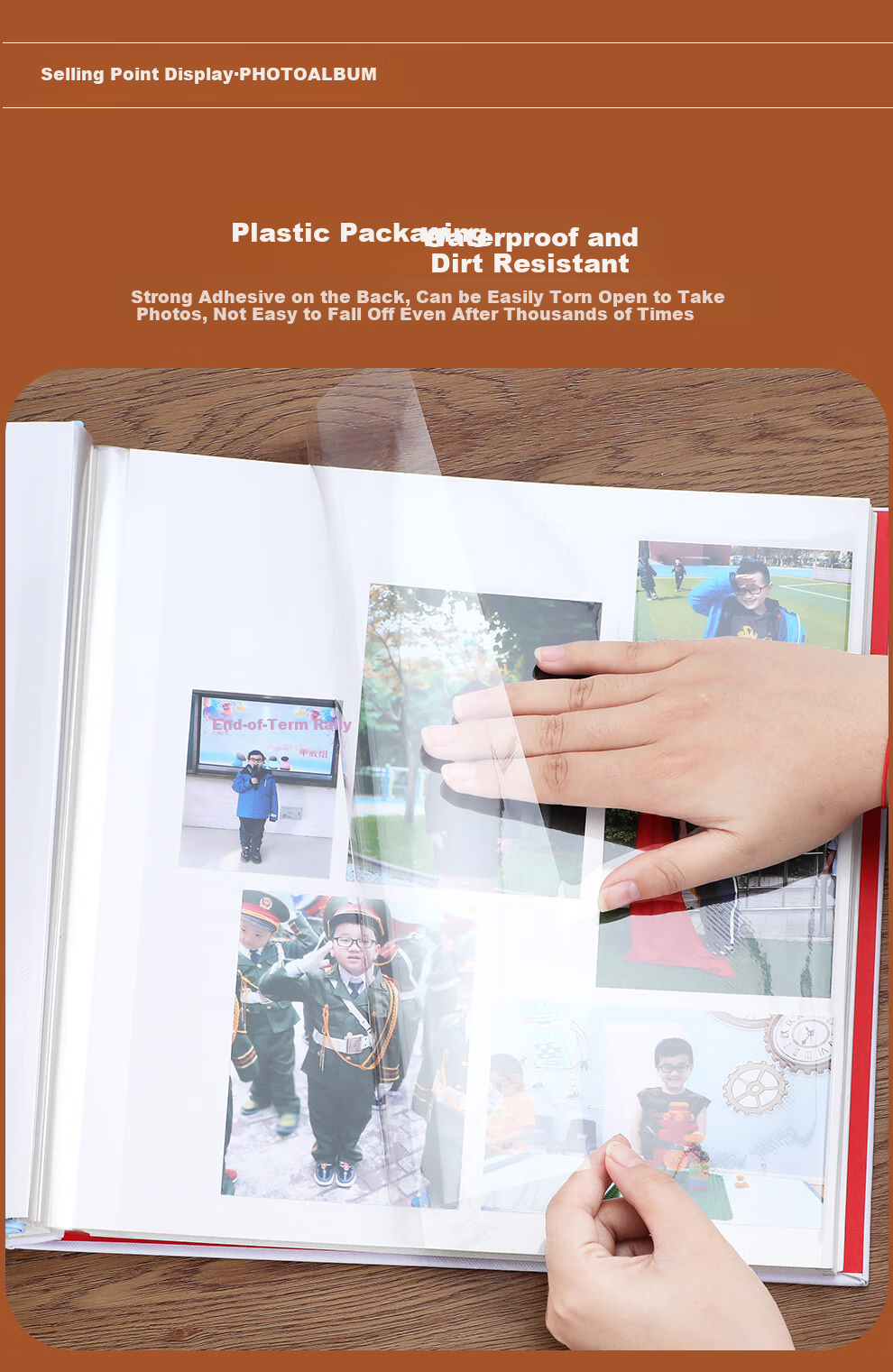 Longe Photo Album, Self-Adhesive Laminated Cover, 6-Inch DIY Memory Book, Couple Photo Album, Large Capacity Family Photo Time Capsule (18-Inch Black Card), Photo Book 5