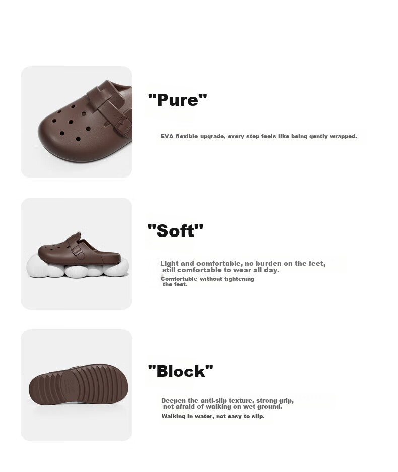 Poxi Thick-Soled Closed-Toe Slip-On Women's Summer Outdoor Perforated Shoes, Light Sand Color, Size 39-40 10