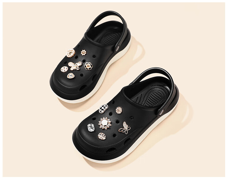 JEEP Women's Casual Hole Shoes Sandals Water-Resistant Outdoor Driving Shoes Black Size 36-37 23