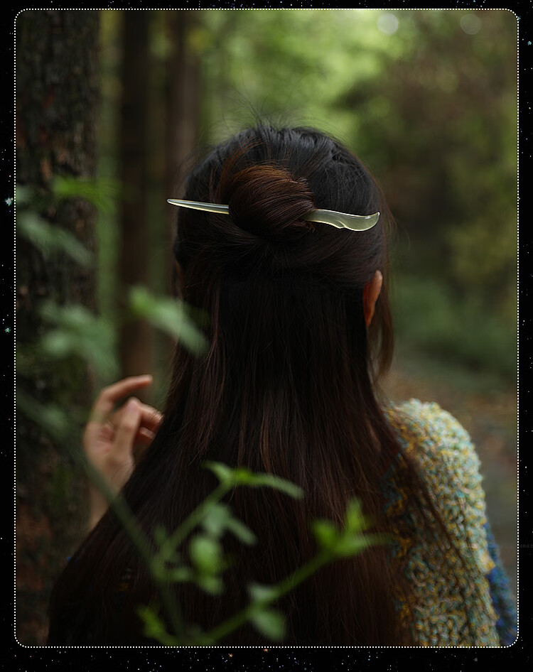 Zhuishi Ox Horn Hairpin Ancient Style Jade Hairpin Women New Chinese High-End Resilient Hairpin Daily Qixi Festival Gift for Girlfriend 16