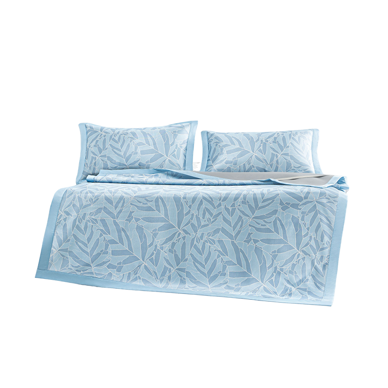 JD Original Milk Silk Soft Cooling Mat Set, Cool Ice Silk Mat Three-Piece Set, Antibacterial Class A Washable 1.8*2m Yeyu
