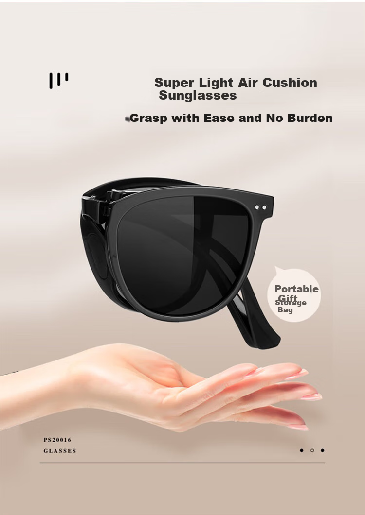 Angelamiao Polarized Sunglasses, UV Protection, Lightweight, Portable, Foldable, Valentine's Day Gift for Wome 1