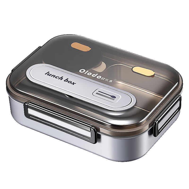 OLODO 316L Steel Lunch Box Student High School Adult Five-Compartment Large Capacity Leak-Proof Canteen Lunch Box