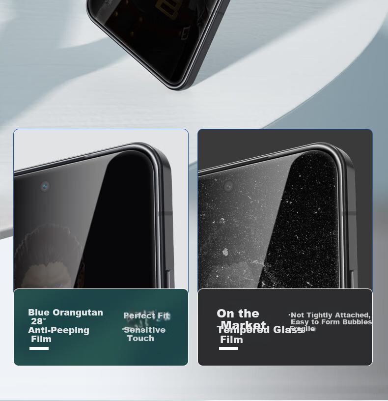 Lanxingxiansheng Screen Protector for Redmi K80/80pro, K80/80pro Tempered Glass Film, Privacy Protection, HD Clear, Shatterproof, Anti-Fingerprint Phone Protective Film 6