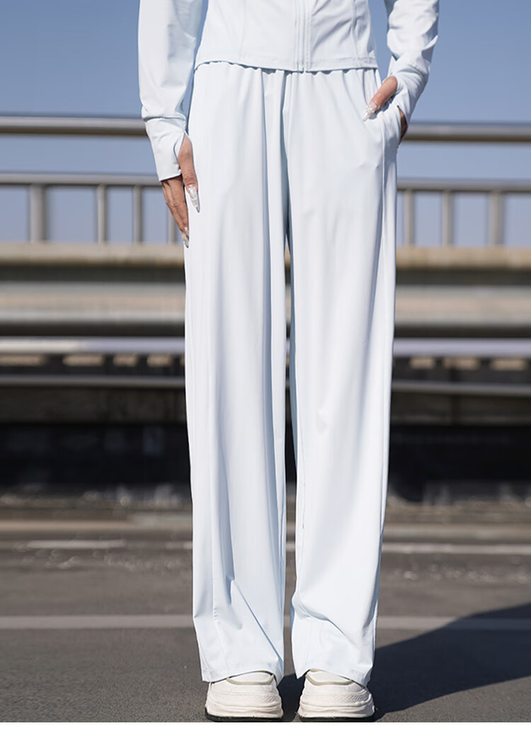 Free Style Wide-Leg Pants for Women Summer Thin 2026 New High Waist Slim Loose Draped Ice Silk Sun Protection Cool Casual Trousers 13