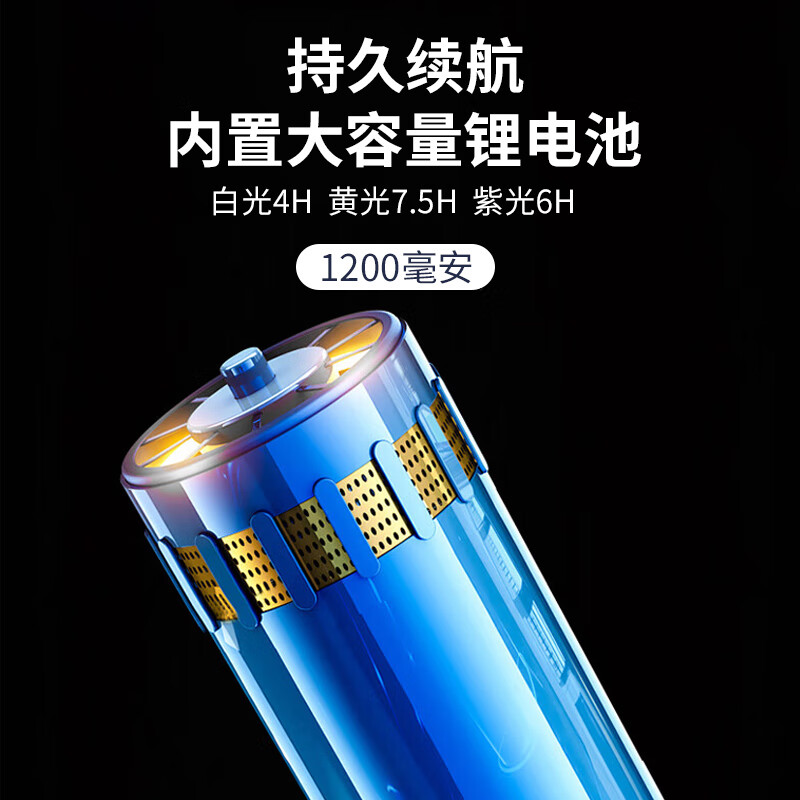 MOTIE Jade Stone Flashlight Strong Light 365nm UV Purple Light Jewelry Jadeite Lamp Fluorescent Agent Detection Currency Verification