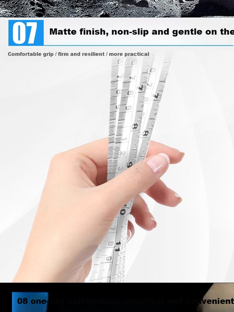 Huangguliangsan Self-Locking Steel Tape Measure, Thickened Household Measuring Tape, Meter Ruler, Box Ruler, High-Precision Carpenter's Ruler, Renovation Measurement Tool, Office Supplies 10