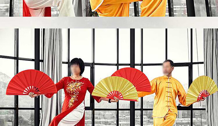 Extreme Space Folding Fan Kung Fu Fan Martial Arts Performance Dance Fan Birthday Gift Chinese Style One Foot Double-Sided Tai Chi Fan 5