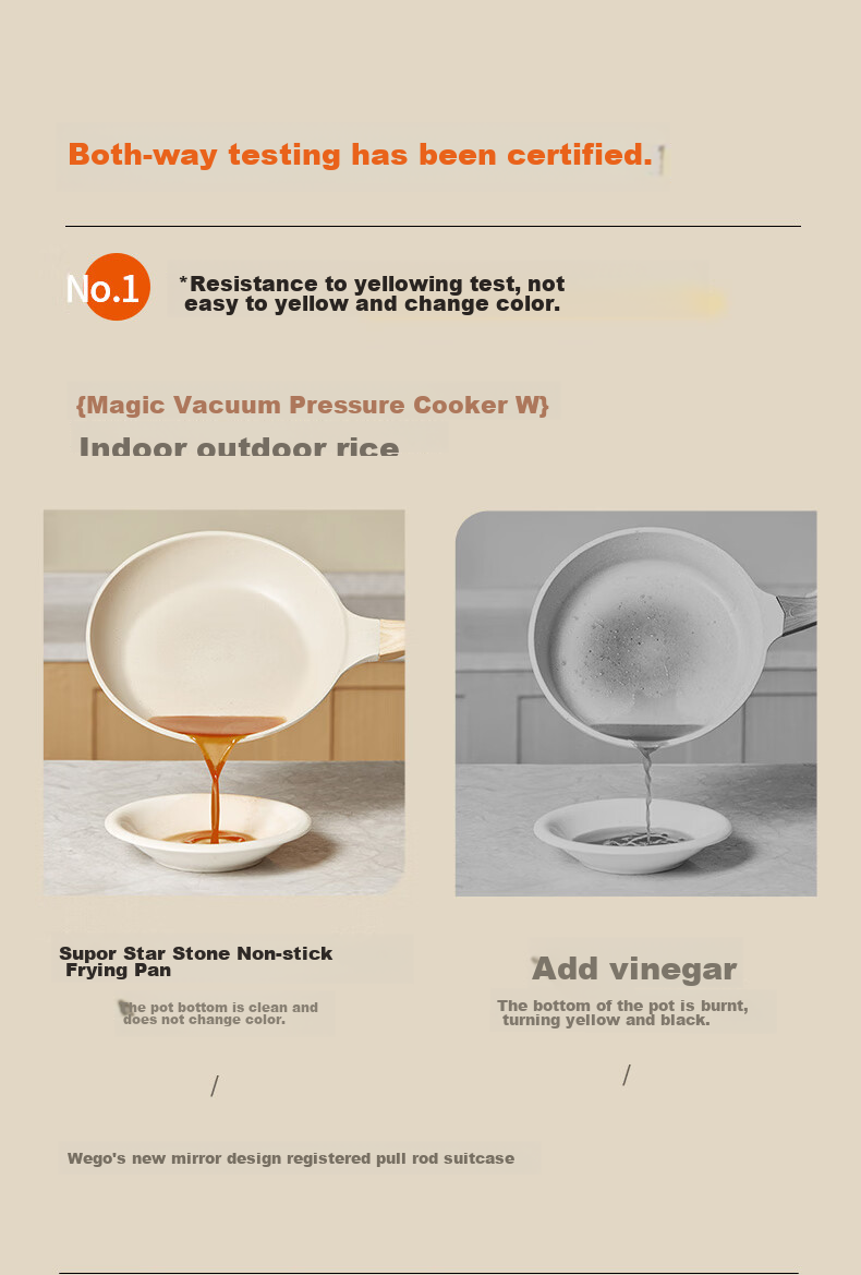 SUPOR Non-Stick Ceramic Coated 26cm Frying Pan, Oil-Gathering Steak Pan, Wear-Resistant, Induction Compatible 14