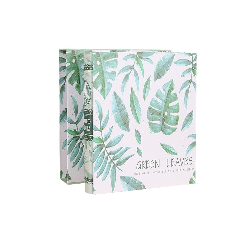E-Muguo 6-Inch Photo Album Large Capacity Insert Style Album Baby Growth Family Album Birthday Gift 200 Photos Green Leaf Edition
