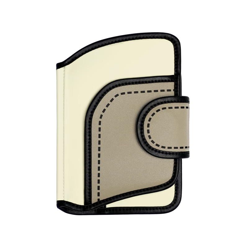 JumpFromPaper Birthday Gift Passport Holder Document Organizer Multi-Functional Card Holder for Travel, Portable Clip, Beige
