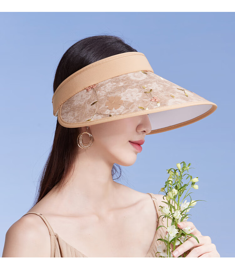 Shanghaigushi Sun Protection Hat for Women, Spring And Summer Visor Outdoor Casual UV-Resistant Sun Hat with Embroidery And Wide Brim 26