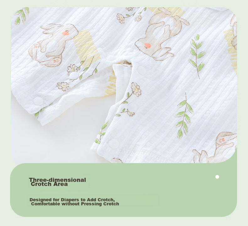 Youqi Summer Baby Clothes Thin Short Sleeve Romper Half Sleeve Bodysuit Cotton for Girls 3 to 6 Months Old 13