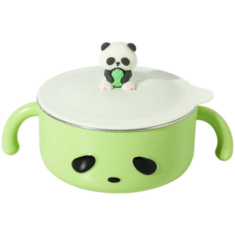 CORN 316 Stainless Steel Kids Bowl with Lid - Baby Feeding Bowl, Anti-Drop Soup Bowl, Food Container