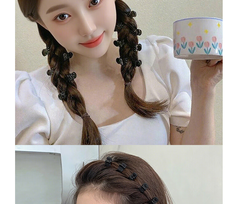 Jiaoxuefei Black Small Hair Claw Clips 20pcs Bangs Clips Top Clips Small Hairpins Hair Accessories 12