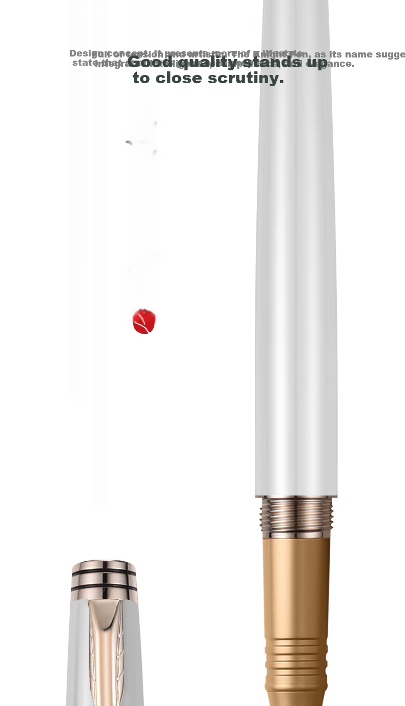 V.V.A [Mid-Autumn Festival And National Day Stationery Gift] Ballpoint Pen, Signature Pen, Gift for Teachers, Birthday Gift for Men And Women, High-End Pen, Knight White Liya Gold Clip, 0.5mm, Customizable 3