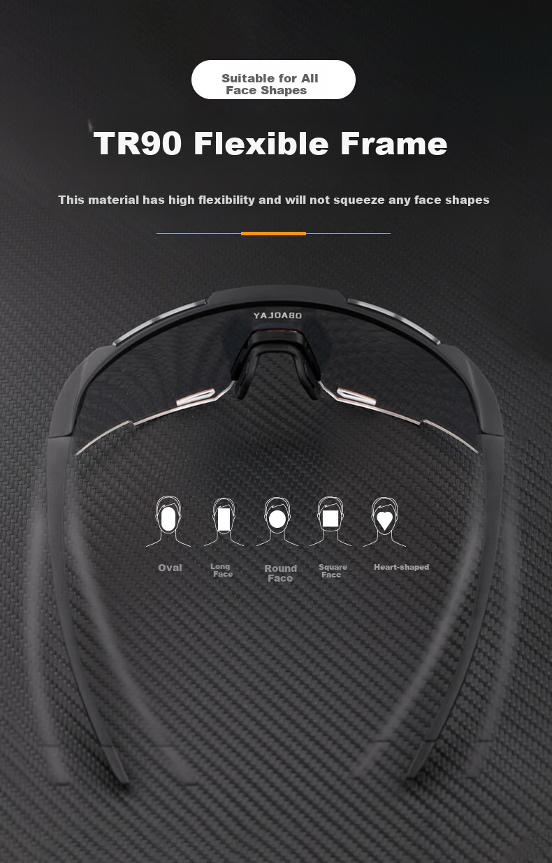 OBAOLAY Cycling Glasses with Photochromic Lenses, Myopia-Resistant Running Glasses, Windproof Professional Sports Goggles 6
