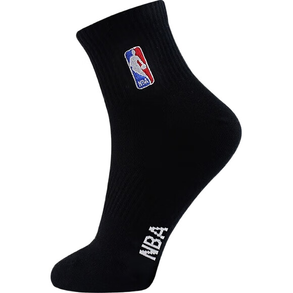 Носки NBA для мужчин, повседневные спортивные носки на все сезоны, бесшовные хлопковые носки с вышивкой для бега и баскетбола, 1 пара