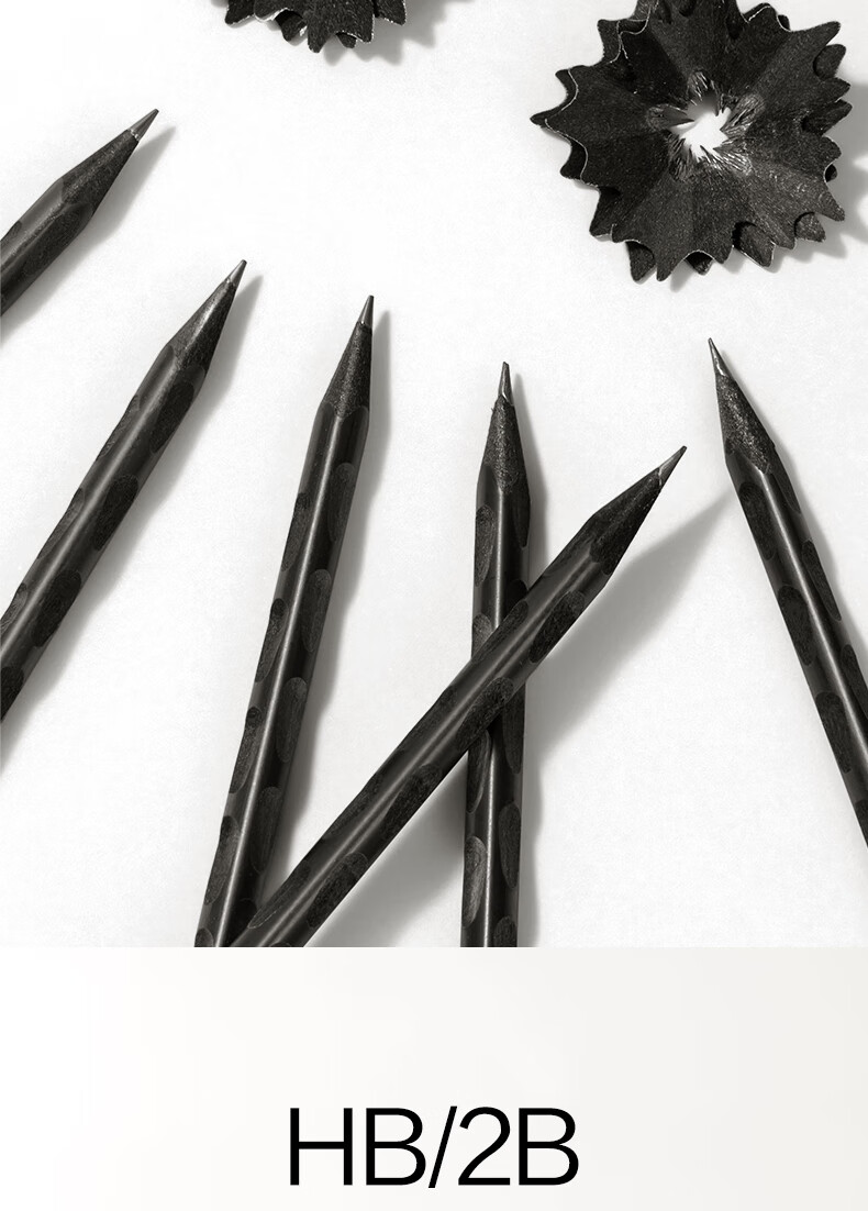 NUSIGN Black Wood Hole Pencil Children's Posture Correction Beginner Handwriting Triangular Anti-Bite Sticky Tip 10pcs NS781-HB [Popular Product] High-End Brand under Deli 7
