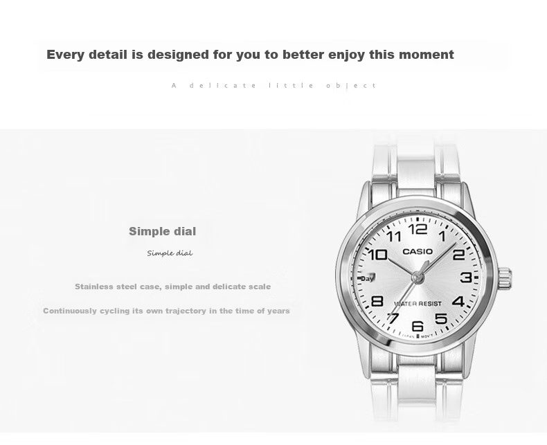 CASIO Women's Watch, Simple And Elegant Analog Quartz Watch for Women, LTP-V001D 3