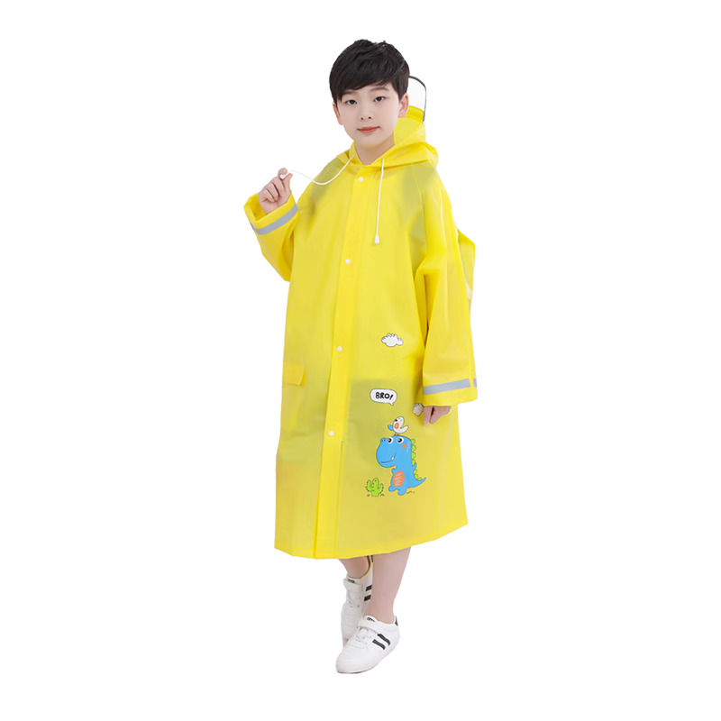 Meebordi Kids Raincoat Girls Elementary School Backpack Compatible New Full Body Heavy Rainproof Dinosaur XL Size