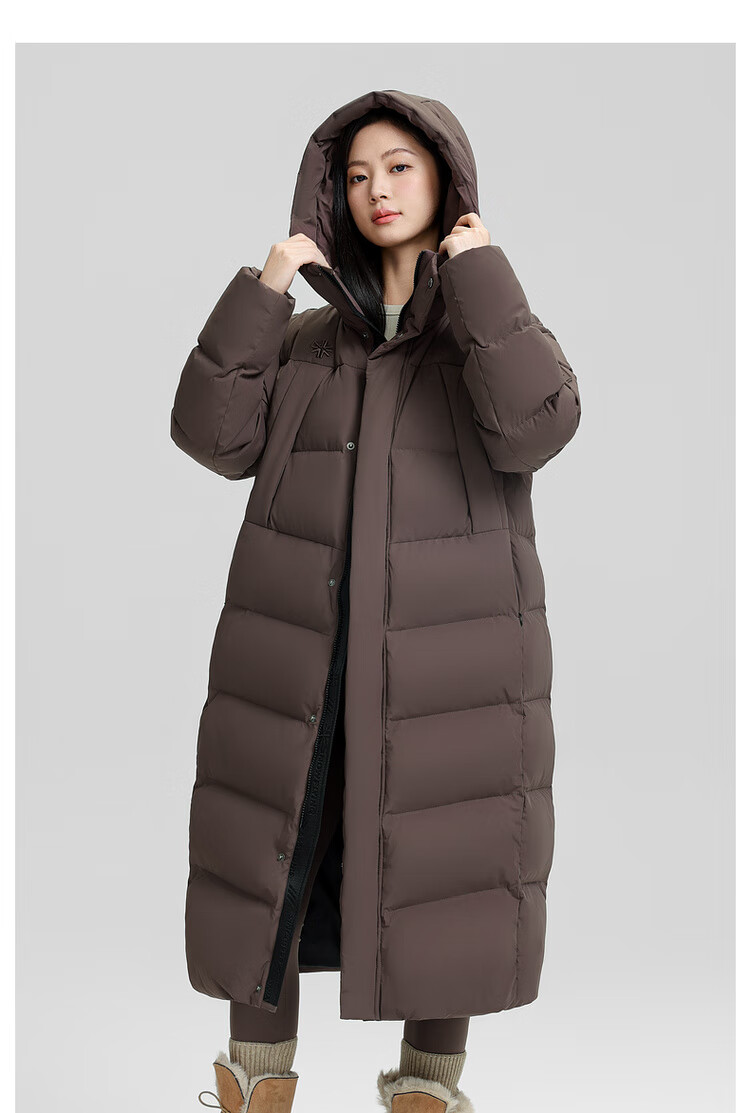 Xuezhongfei New Long Hooded Down Jacket Classic 3D Embroidery Hidden Pockets Skin-Friendly Thickened 5
