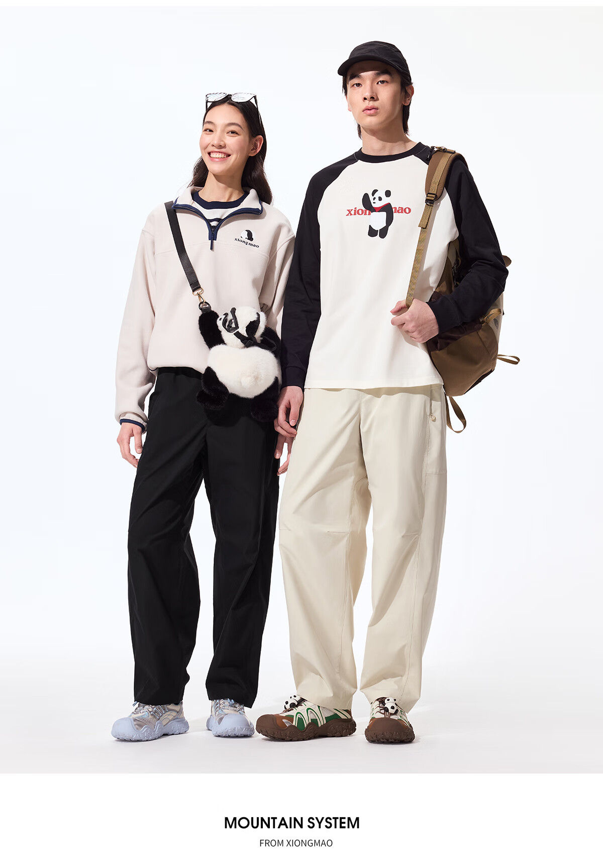 Panda Zhang Yuxi Casual Straight-Leg Loose Water-Repellent Hiking Sports Pants Unisex 9226, L 11