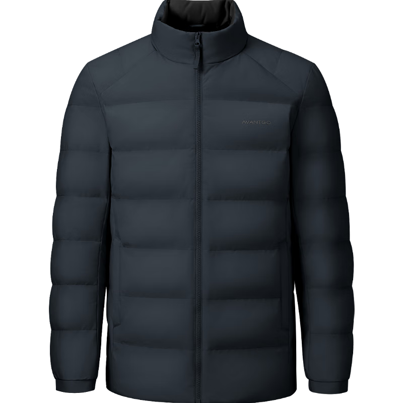 HLAHLA Lightweight Ribbed Down Jacket for Men [Three-Proof] 25 Stand Collar Business Warm Coat Winter