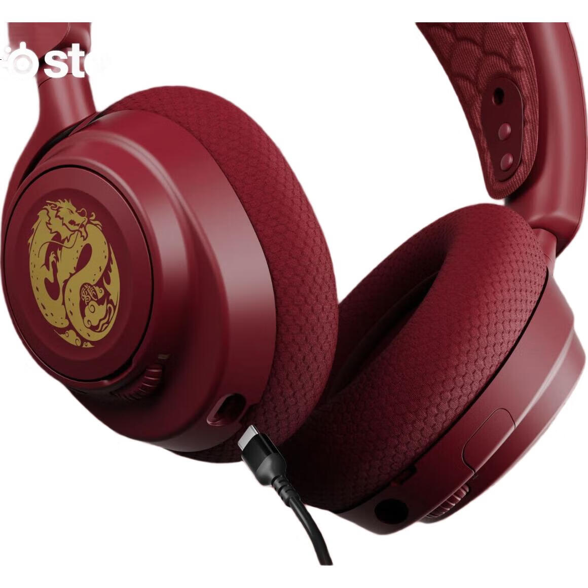 Беспроводная игровая гарнитура SteelSeries Hanbing Nova7 Dragon Voice Upgraded Red Limited Edition с микрофоном, Bluetooth, для ПК и ноутбуков, шумоподавление