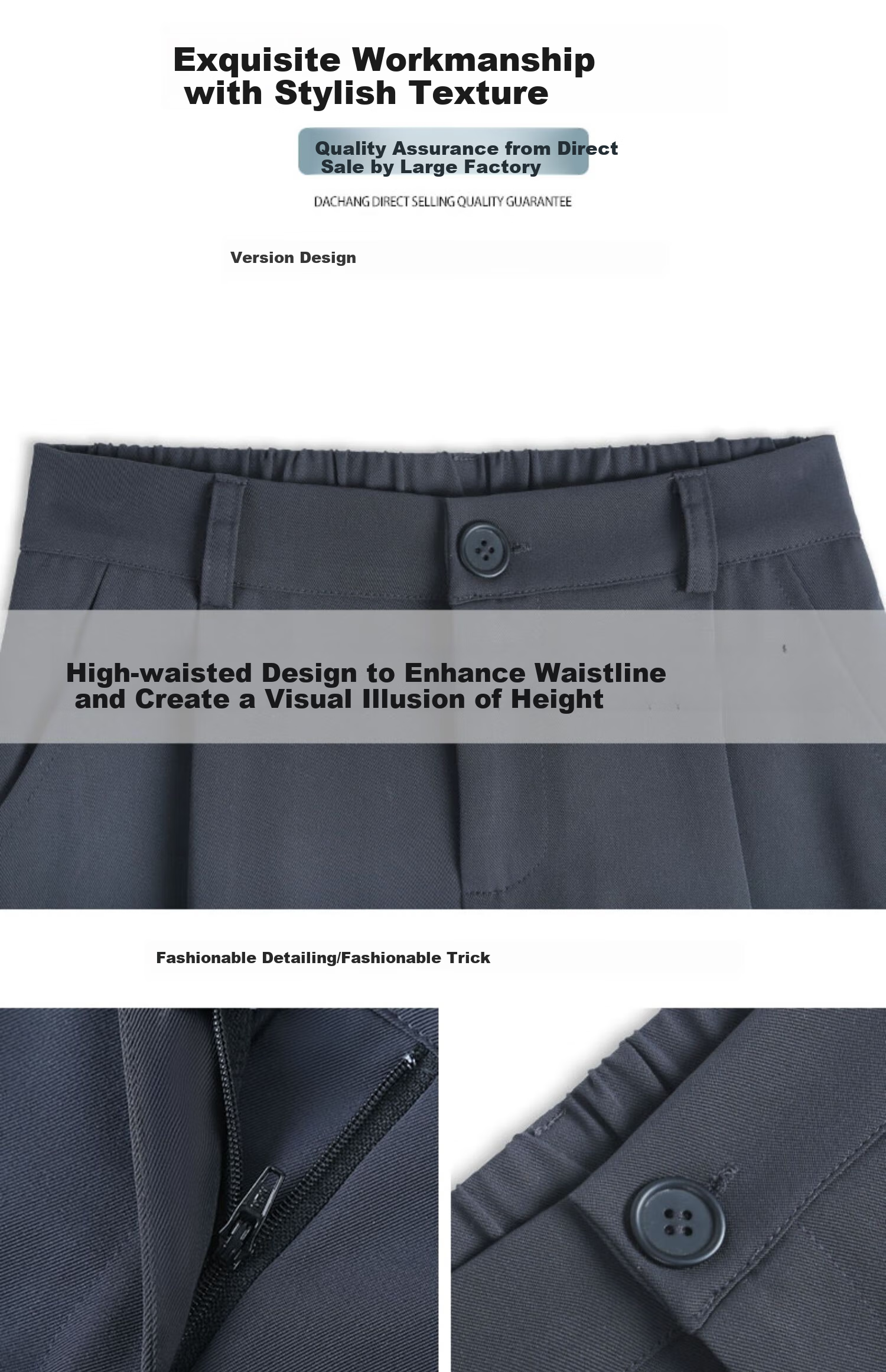 LangSha Women's Wide-Leg Straight Shorts, Summer Loose-Fitting High-Waisted Slimming A-Line Wide-Leg Mid-Length Pants for Outdoor Wear 12