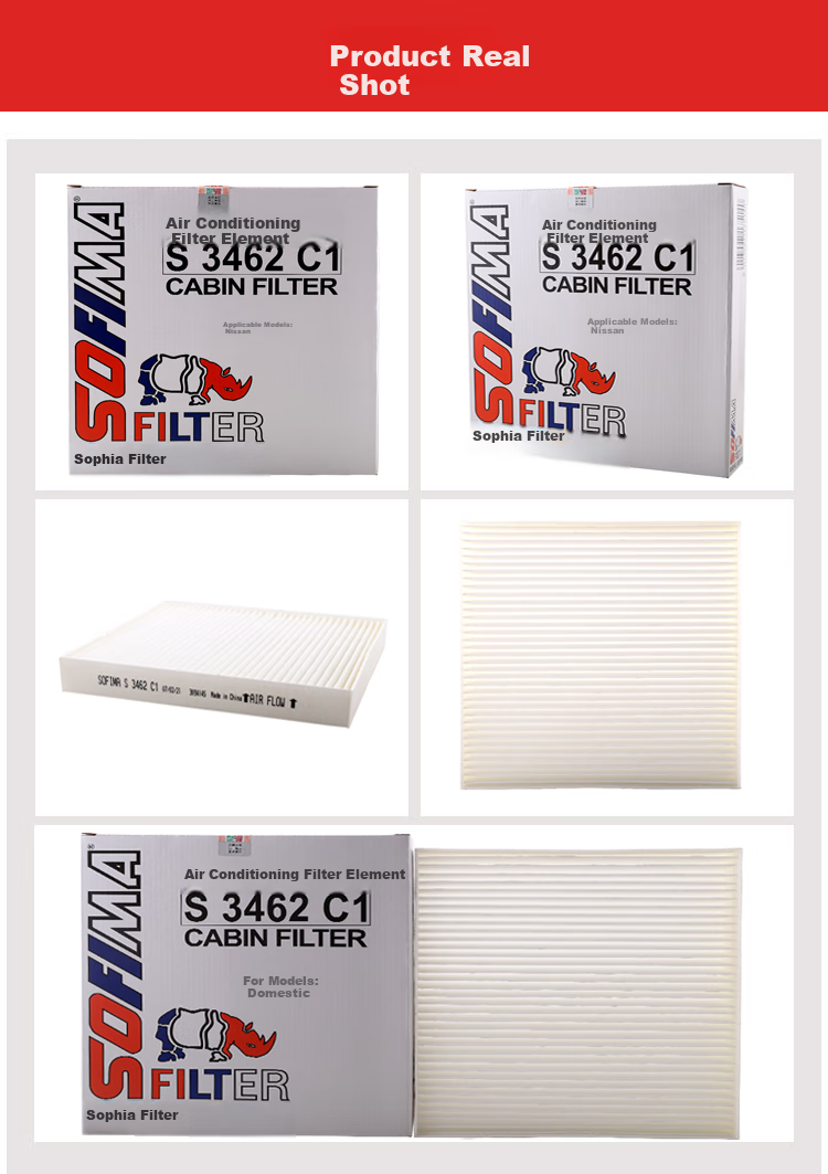Suofeima Air Conditioning Filter S3462C1, Suitable for Nissan Qashqai, X-Trail, Teana, Qashqai / Renault Kabi 2