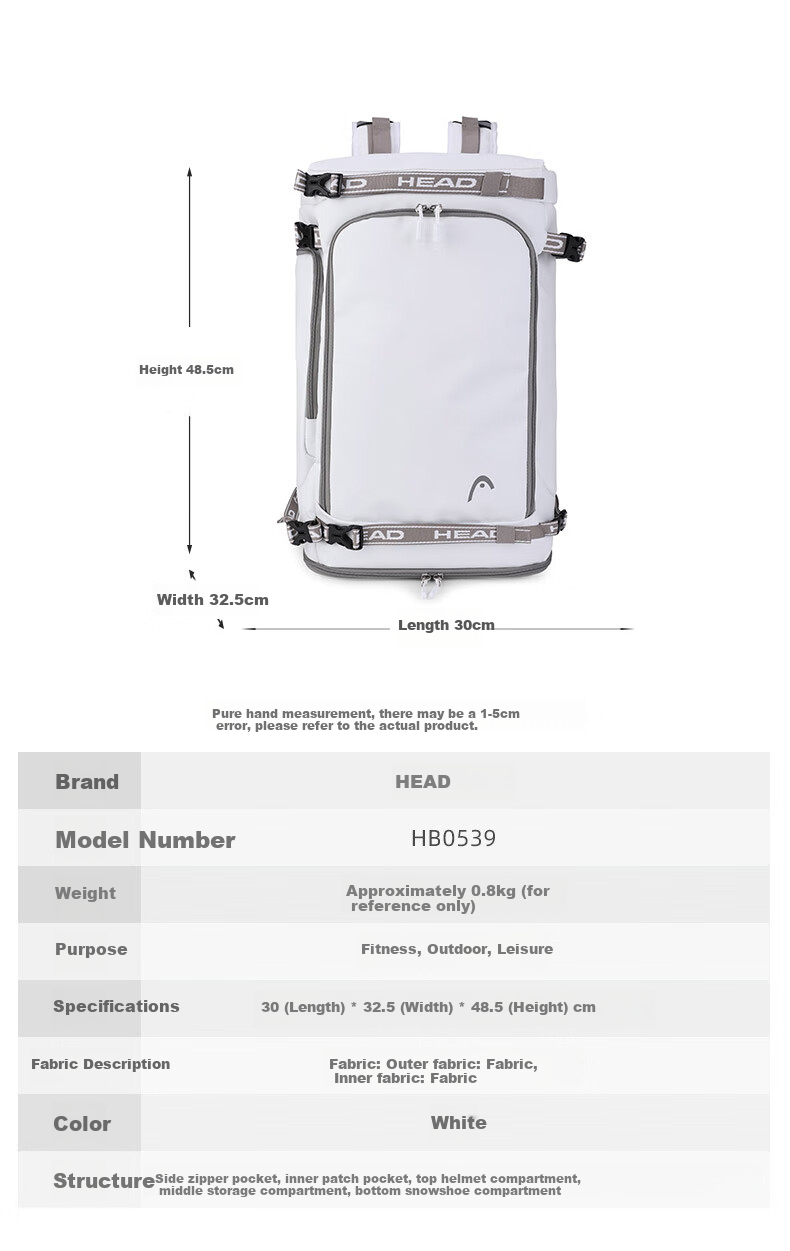 HEAD Ski Backpack, Multifunctional, Large Capacity, Sports Board Bag, 25-26 Snow Season, Carry-On Snow Bag, Cold Resistant to -20°C 6