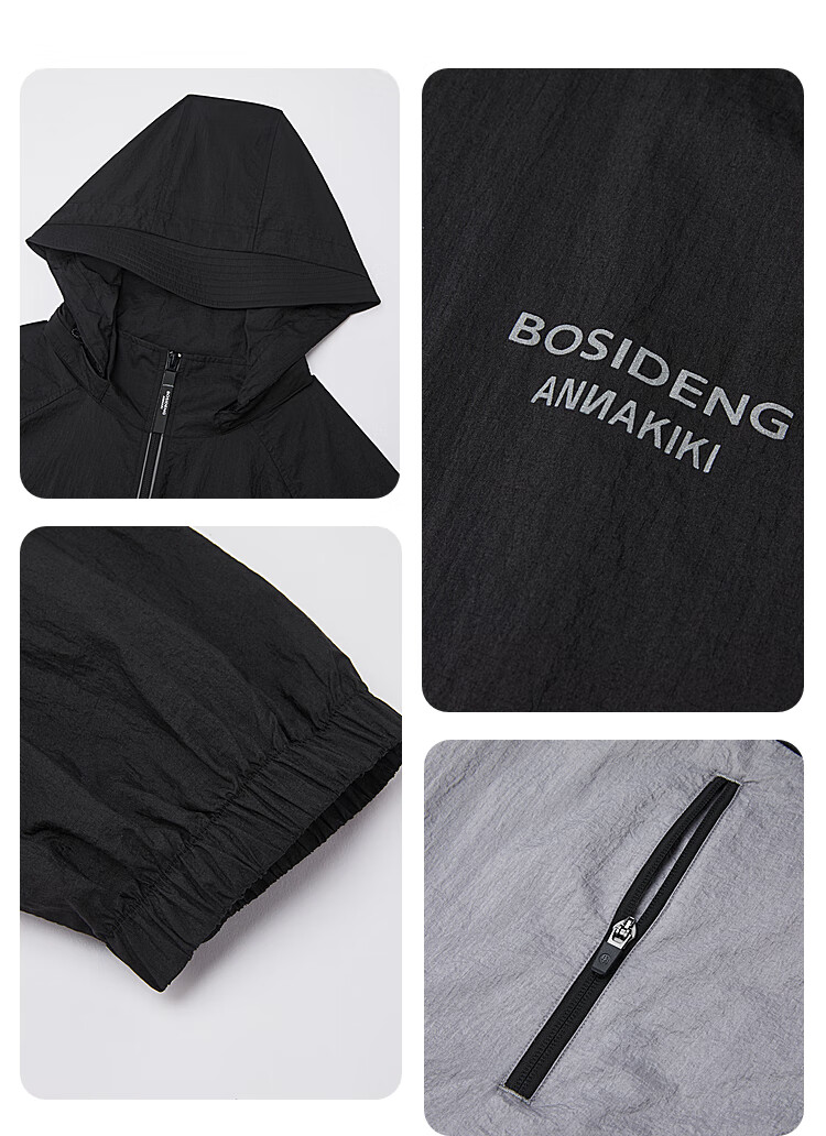 BOSIDENG Unisex Cooling Breathable Sun Protection Jacket Outdoor Fishing Sports Colorblock Couple Jacket 9