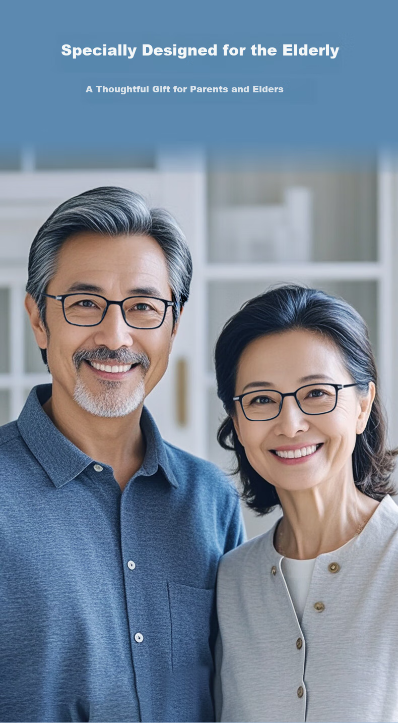 LOHO Reading Glasses for Men with Anti-Blue Light High Definition Lenses, Stylish Business Glasses for Elderly Women, 150 Degrees, Ages 50-54 4
