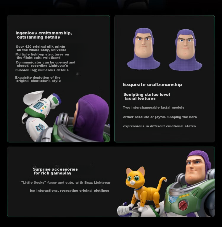 Lesenjiqiren, Basi Guangnian Official Light Year Authentic Story Voice Control Interactive Disney Authorized Toy, Toy Story Advanced Intelligent Robot Toy, Gift for Adults And Childre 5