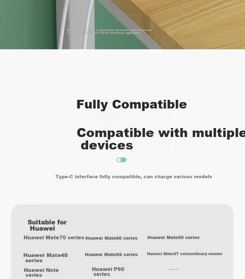 Nengshi Type-C Data Cable, 6A Charging Cable, 100W Fast Charging, Suitable for Huawei, Honor, OPPO, Xiaomi, 66W Android Phones, USB-C Fast Charging Cable, 0.25 Meters White [Two-Pack] 8
