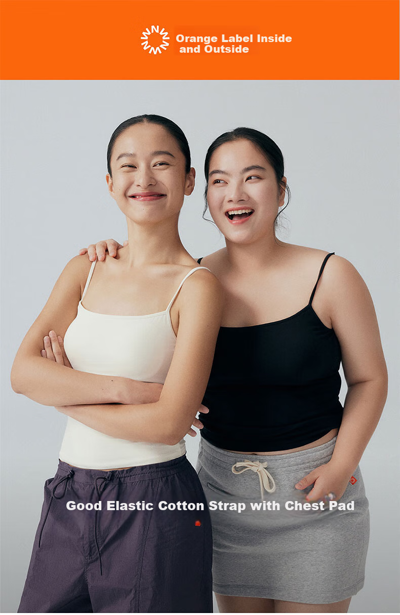 NEIWAI Orange Label High Elastic Cotton Padded Bralette Tank Top Wireless Breathable Comfortable Layering Outerwear for Women 1