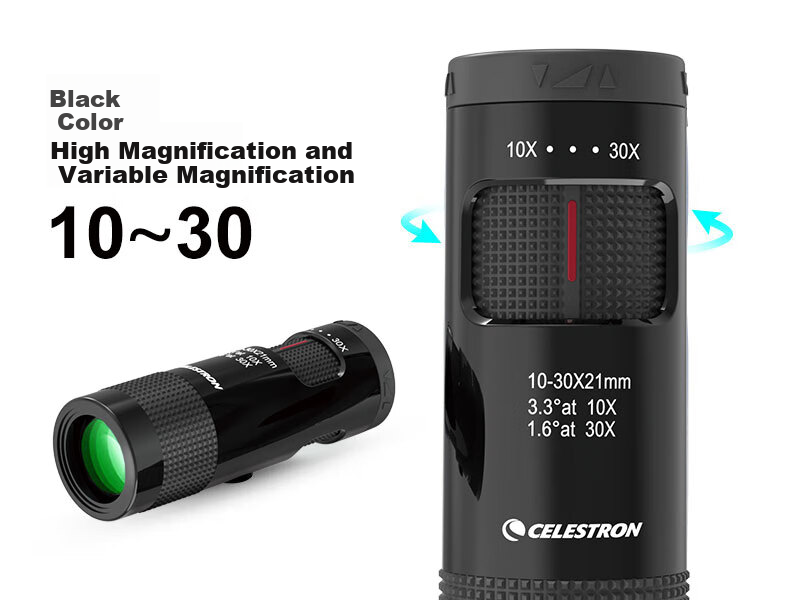 Xingtelang Natural 10-30 Black Infinite Zoom High Magnification Lightweight Portable Professional Single-Tube Smartphone Telescope Gift 3