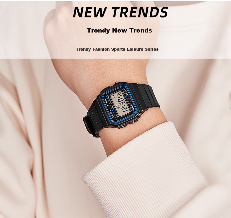 Casio Casio F-91W Watch for Men And Women, Retro Small Square Student Watch F-91WM 2