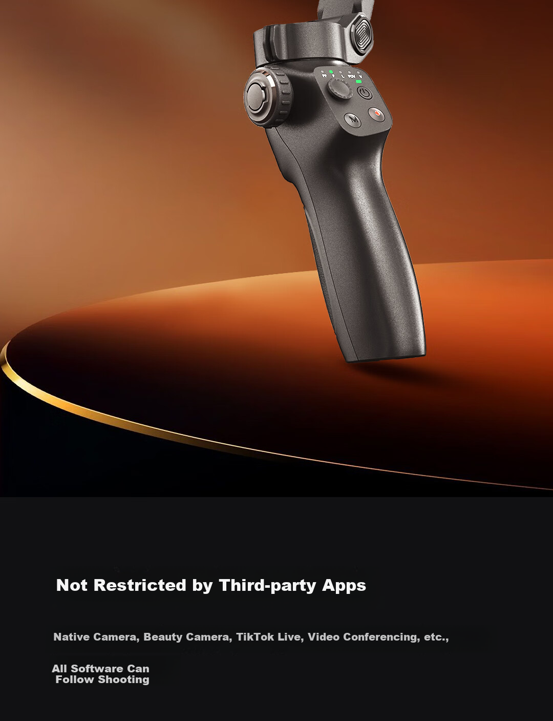 FUNSNAP CM8 Smartphone Gimbal Stabilizer 3-Axis Handheld Anti-Shake Gesture Tracking Selfie Stick AI Follow Smart Tracking Live Streaming Vlog Shooting Tool 1