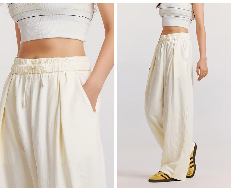 Semir Casual Pants for Women, High-Quality Mousse Trousers, Relaxed Draping, Autumn Loose-Fitting Soft Textured Wide-Leg Pants 107524127005 11