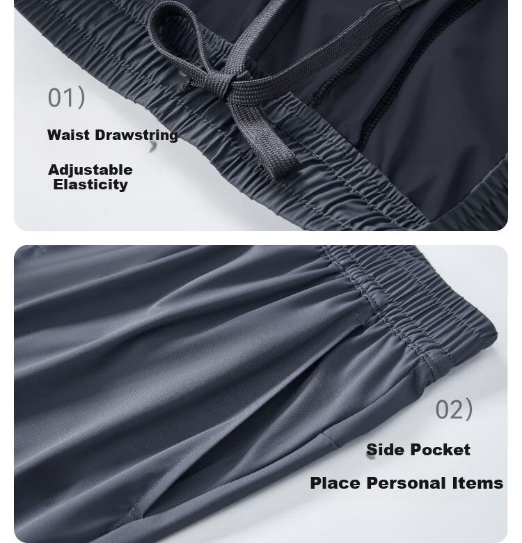 JD Original Men's Quick-Dry Sports Pants, Casual Trousers, Spring And Summer Men's Running Fitness Breathable Sweatpants, Training Pants for Men, Gray 2XL 20