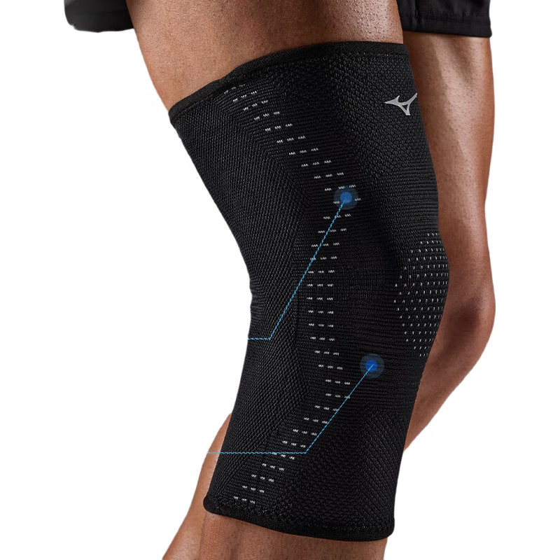 MIZUNO Наколенники для спорта, бега, пеших прогулок, при травмах мениска, для мужчин и женщин, для баскетбола, бадминтона, синовита, L - 2 пары